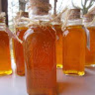 Bottle with a honey